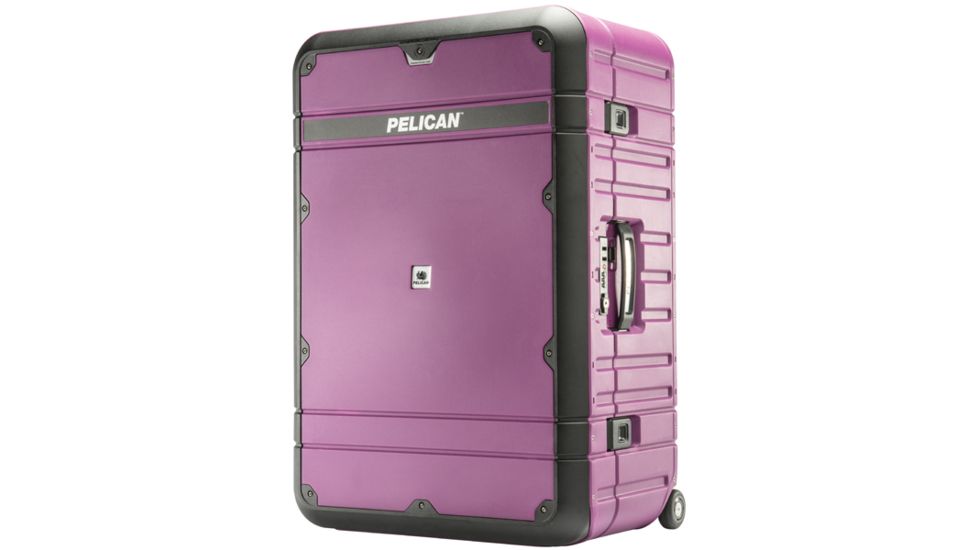 Pelican EL30 Elite Vacationer Luggage w/Enhanced Travel System Case, 25.85x16.98x10.93in, Orchid/Black, LG-EL30-PLUBLK