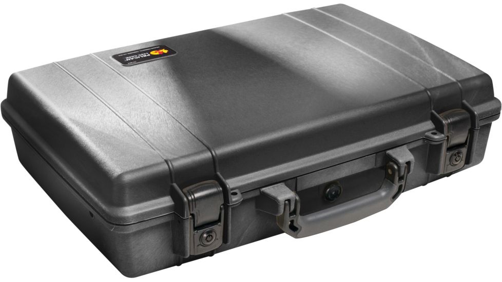 Pelican Laptop Computer Watertight Crushproof Medium Case, Black, No Foam 1490