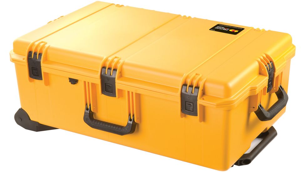 Pelican Storm Cases iM2950 Dry Box w/ Wheels, 31.3x20.4x12.2in, Yellow, No Foam