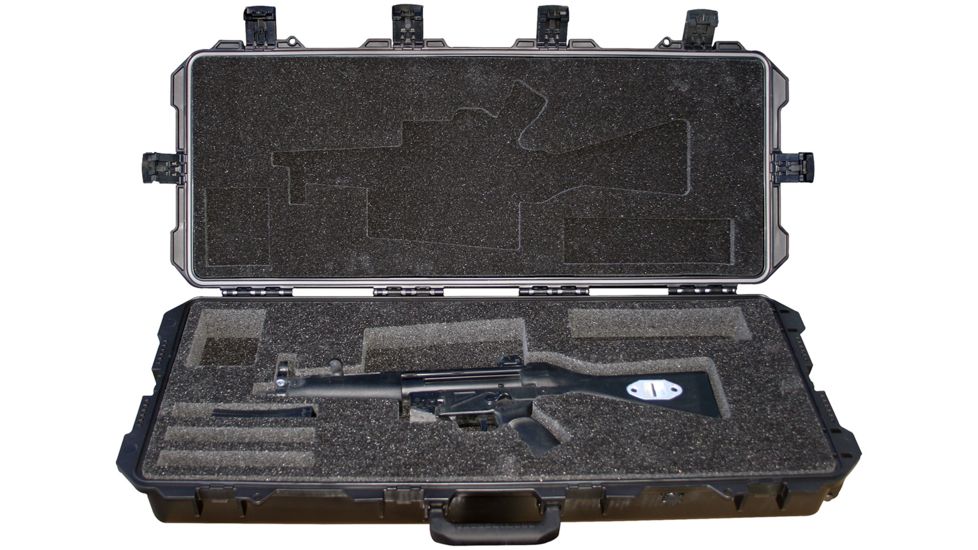 Pelican Storm Cases iM3100 Long Case for MP5 w/Custom Foam, Black, 472-PWC-MP5-BLK