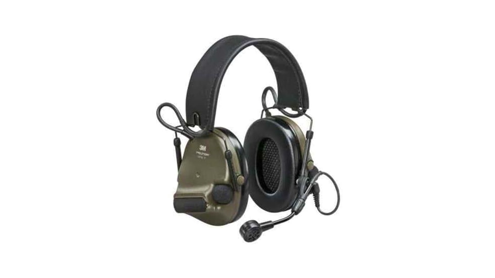 PELTOR 3M, ComTac, VI NIB Hearing Defender Headset, Backband, 915 Mhz, Green, MT20H682BB-09N GNS