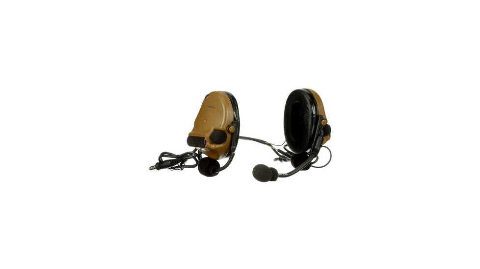 PELTOR 3M PELTOR ComTac V Headset, Neckband, Dual Lead, Standard Dynamic Mic, NATO Wiring, Coyote Brown, MT20H682BB-19 CY