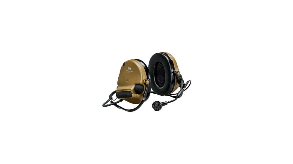 PELTOR 3M, ComTac, VI NIB Headset, Neckband, MI Input, Dynamic Boom MIc, Coyote, MT20H682BB-09N CY