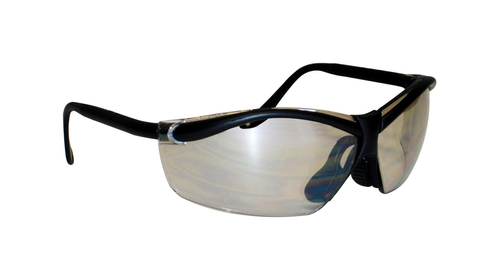 Peltor Safety Glasses, Lt. Silver Mirror Lenses, Black Frame 96837