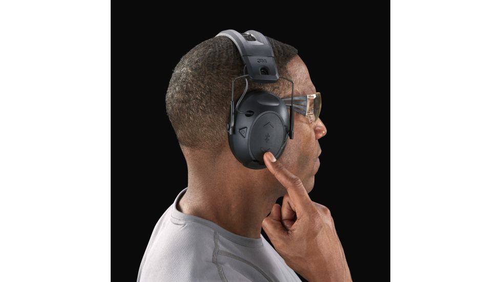 Peltor Sport Tactical 500 Electronic Hearing Protection Ear Muffs, 26dB NRR, Bluetooth, Black, TAC500-OTH