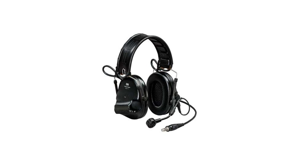PELTOR Swattac VI NIB Foldable Single Lead Standard Dynamic Mic Headset, Black, MT20H682FB-47N SV