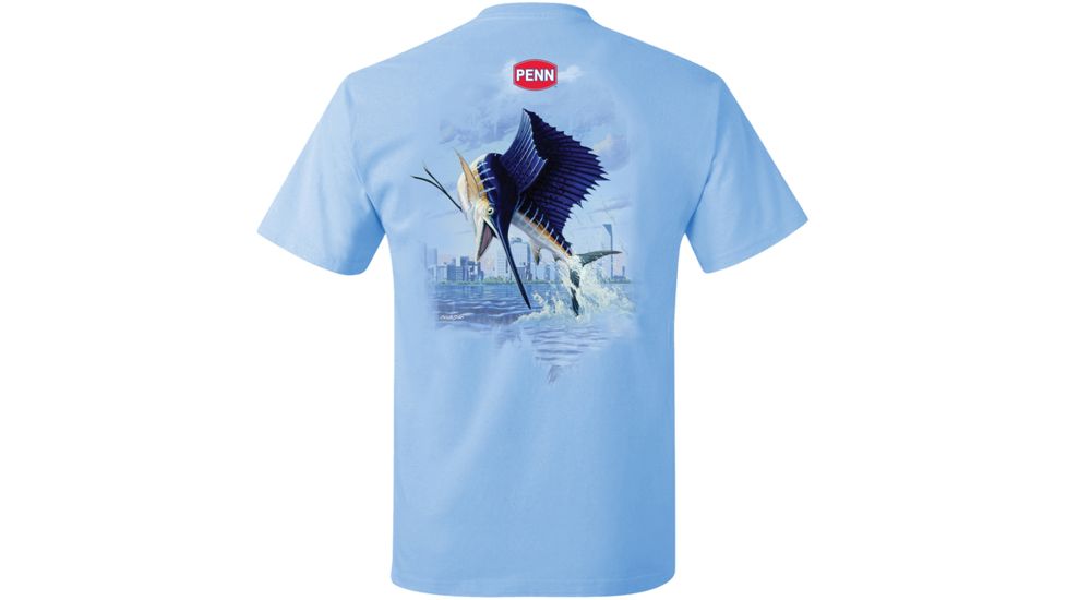 Penn Mens Sailfish Blue T-Shirt, XX-Large 180223