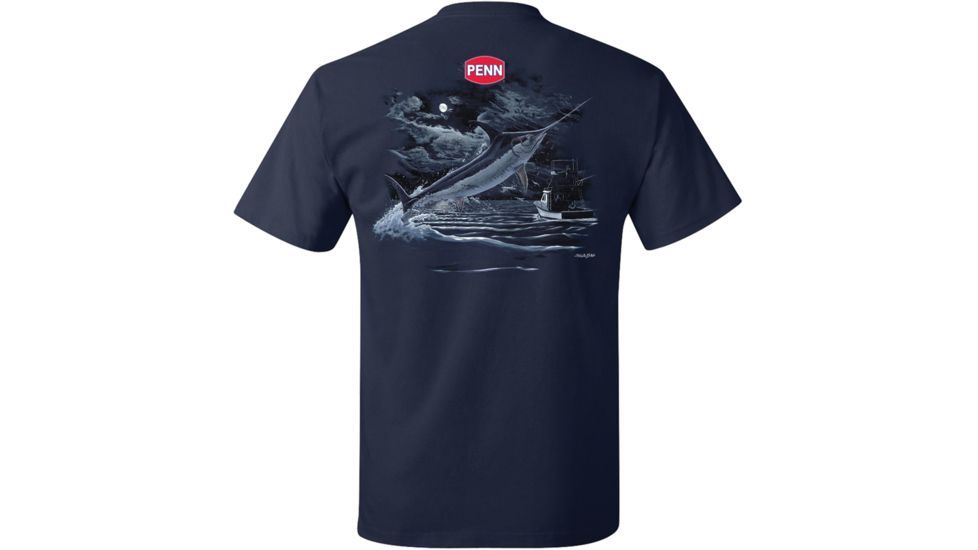 Penn Mens Swordfish Navy T-Shirt, Large 180225