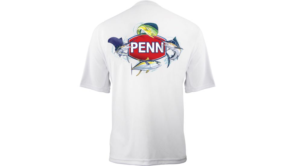 Penn Mens White Short Sleeve Performance Shirt, X-Large 180235