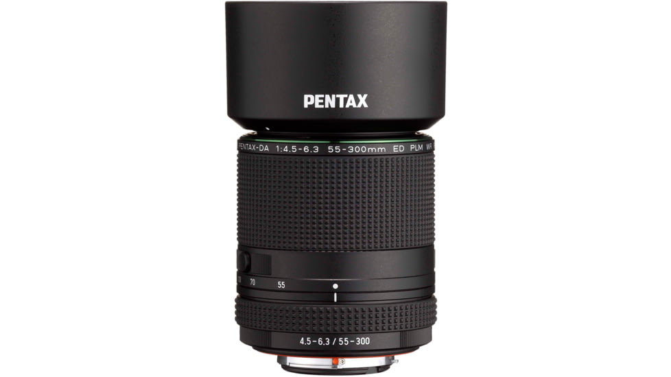 Pentax HD-55-300mm F4.5-6.3 ED PLM WR RE Lens, Black, 21277