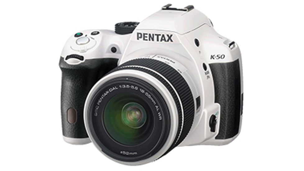 Pentax K-50  Digial SLR Camera with L18-55 WR Lens, White 10939