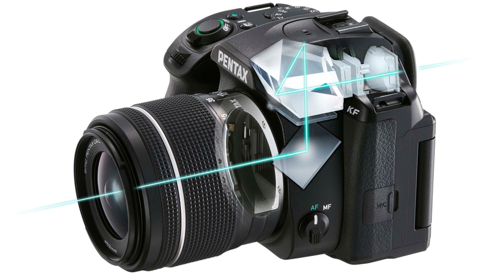 Pentax KF Digital Camera Kit, 18-55 Lens, Black, Compact, 1203