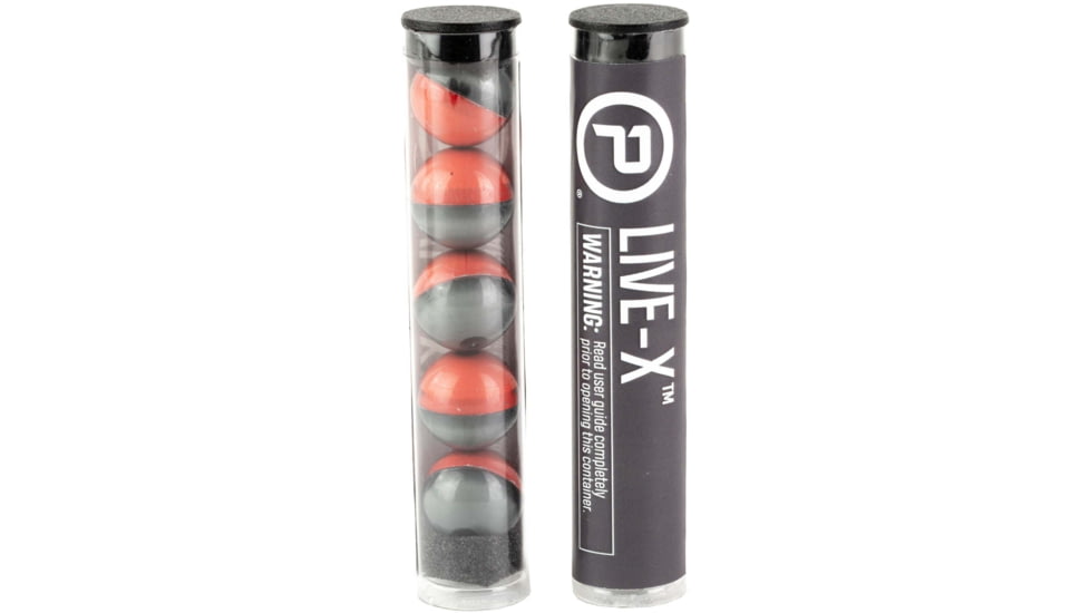 PepperBall Live X Pava Projectiles for TCP Launcher, .68 Caliber, 5.0 percent, 0.9 Size, Water Proof, 10-Pack, Black, 104-81-0354