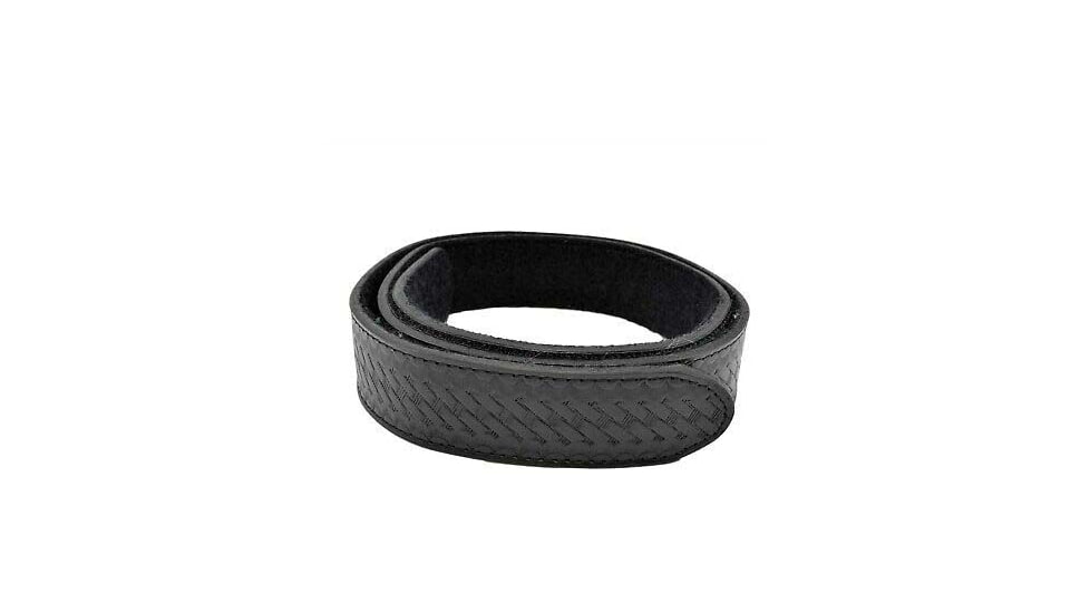 Perfect Fit 1.5in Finest Leather Belt w/ Full Velcro, Basket Weave, Black, Large, 4999-BW-LG
