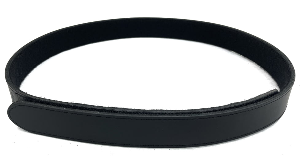 Perfect Fit 1.5in Finest Leather Belt w/ Full Velcro, Plain, Black, Large, 4999-LG