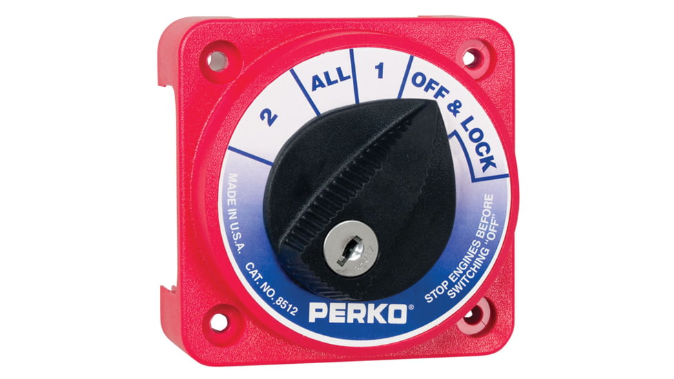 Perko Medium Duty Battery Selector Switch w/Key Lock Compact 33119