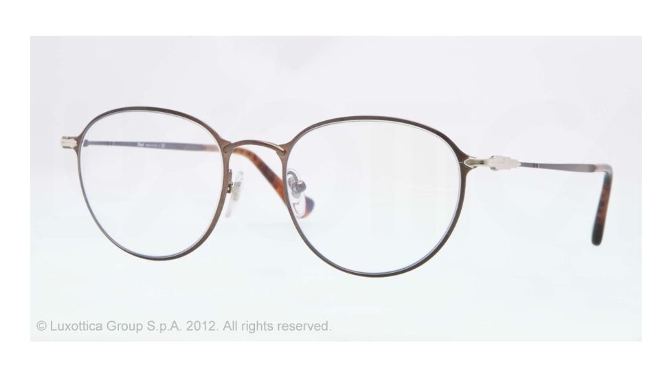 Persol PO2426V Single Vision Prescription Eyeglasses 1053-50 - Brown Frame, Demo Lens Lenses