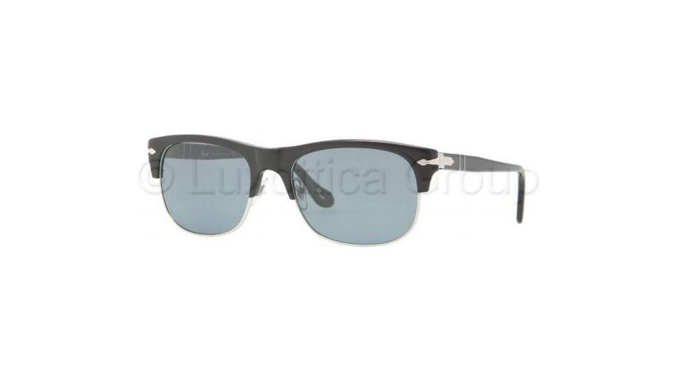 Persol PO3034S Sunglasses 95/4N-5318 - Black Frame, Crystal Blue Photochromic Polarized Lenses