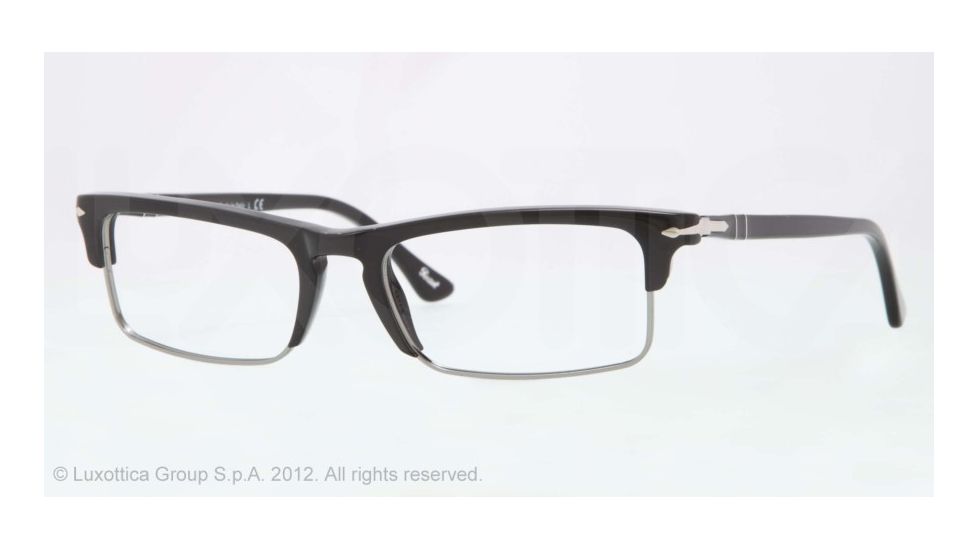 Persol PO3049V Progressive Prescription Eyeglasses 95-52 - Black Frame, Demo Lens Lenses
