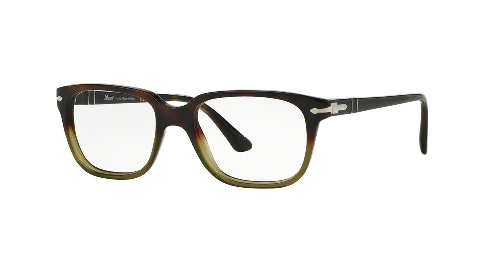 Persol PO3094V Single Vision Prescription Eyeglasses 9027-53 - Havana Gradient Green Frame