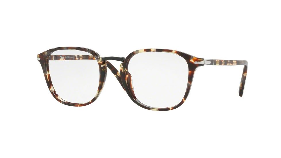 Persol PO3187V Single Vision Prescription Eyeglasses 1057-49 - Grey-Brown Frame