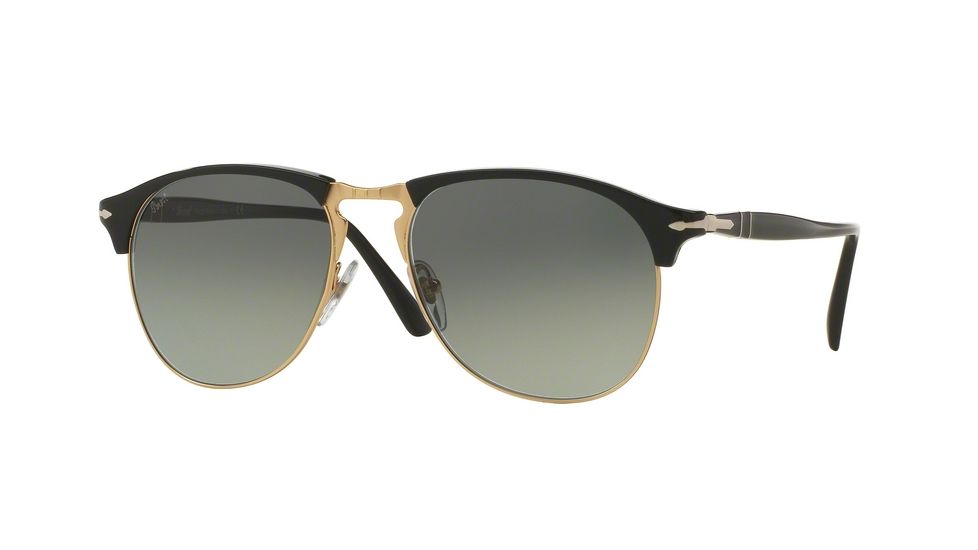 Persol PO8649S Sunglasses 95/71-53 - Black Frame, Gradient Grey Lenses