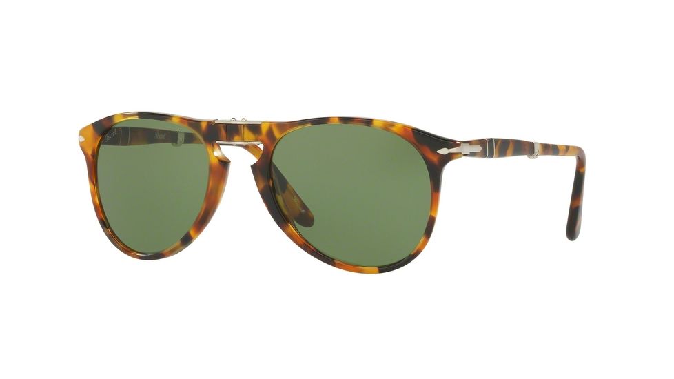 Persol PO9714S Sunglasses 10524E-55 - Madreterra Frame, Green Lenses