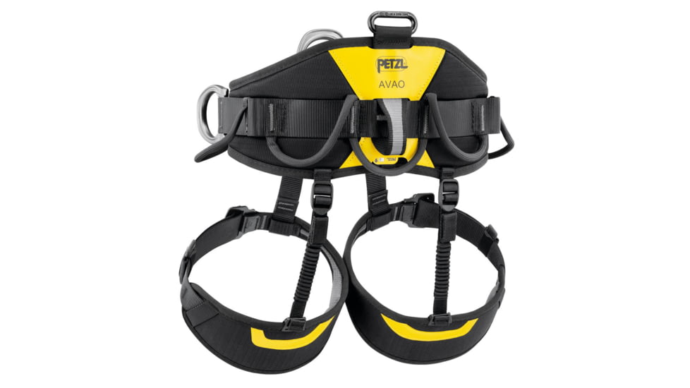 Petzl Avao Sit Harness, Black/Yellow, 2, C079AB01