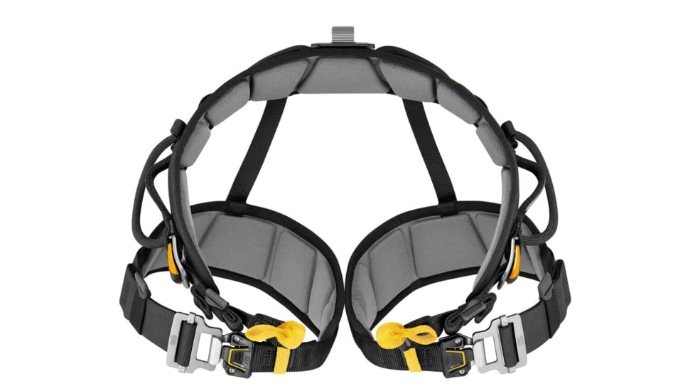 Petzl Falcon Ascent Harness, Black/Yellow, 1, C038EA00