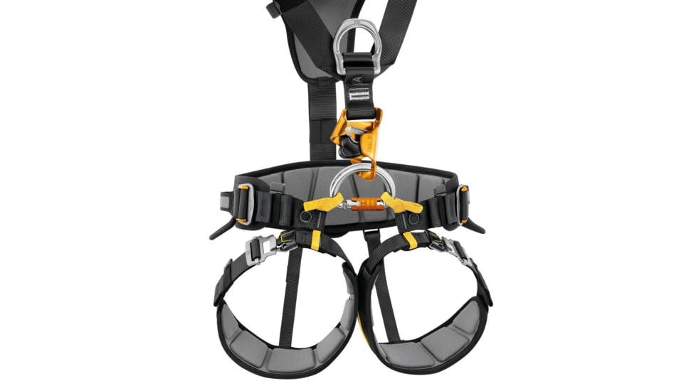 Petzl Falcon Ascent Harness, Black/Yellow, 1, C038EA00