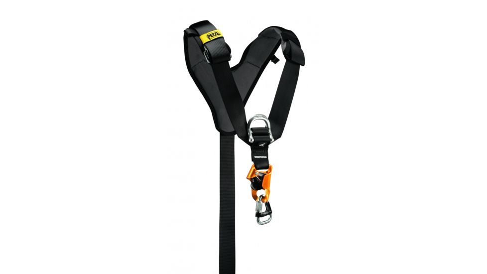 Petzl Top Croll Chest Harness, Black/Yellow, Large, C081CA00