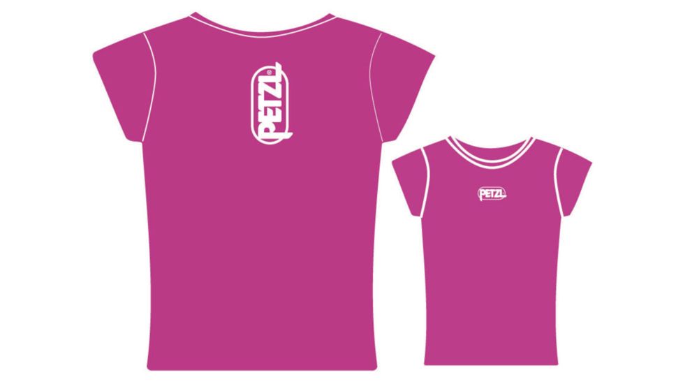 Petzl Women's EVE Cotton Logo T-Shirt,Fuchsia,Medium Z44 MF
