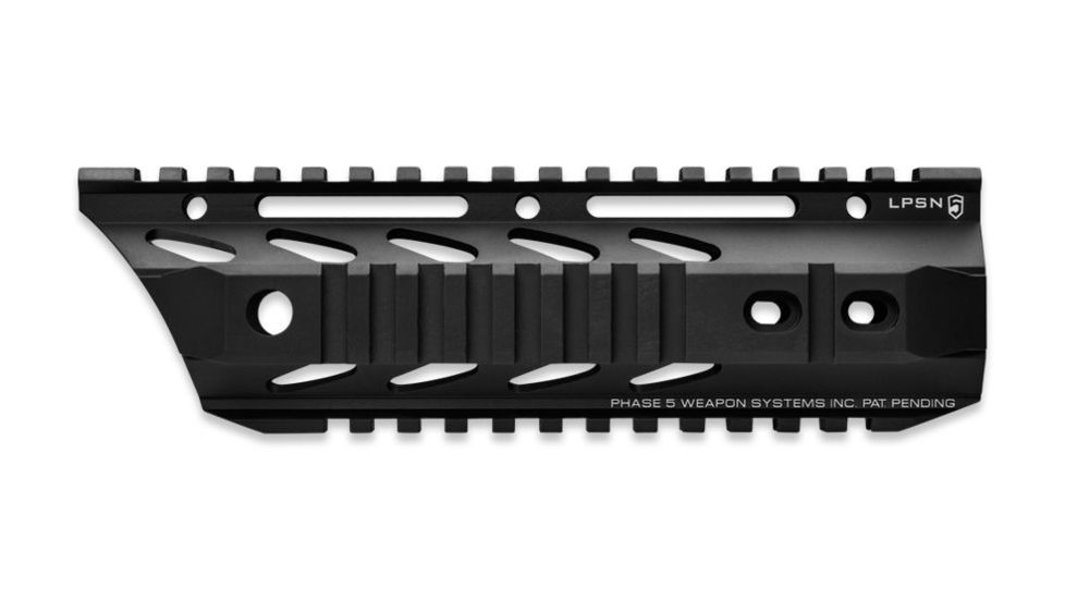 USED Phase 5 Weapon Systems Inc 7.5in Lo-Pro Slope Nose Free Float Quad Rail, Black, LPSN7.5, EDEMO1
