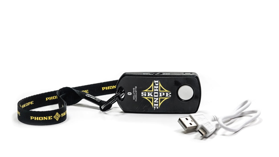 Phone Skope Bluetooth Quickly Rechargable Shutter Button, White, Small, BTSB