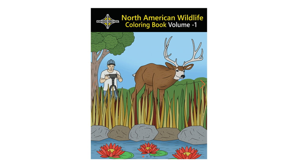 Phone Skope Coloring Book, North American Wildlife, Black, Medium, PSCOLOR1