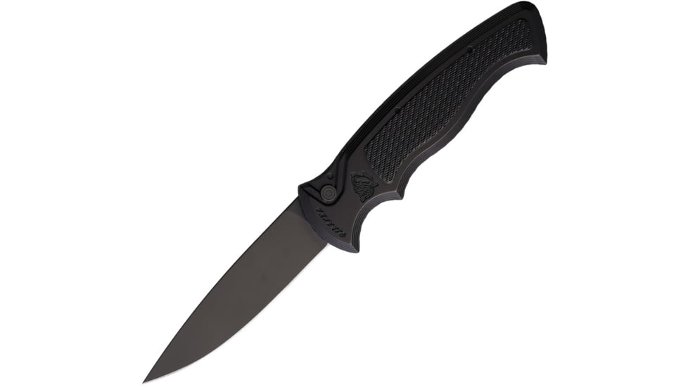 Piranha Knives Auto Velocity Button Lock Blk, PKCP26BKT