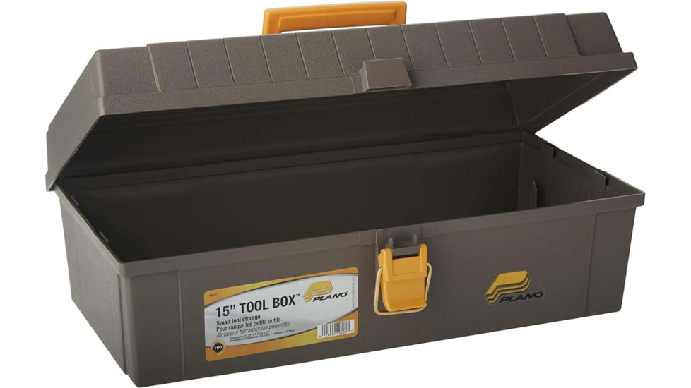 Plano 15 Tool Box Graphite Gray W/ Yellow Latch - 100000