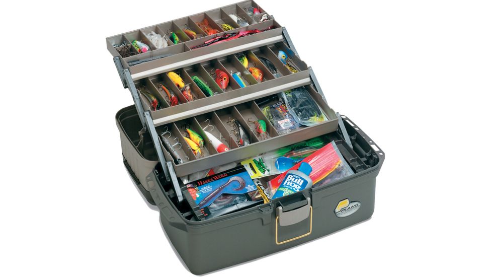 Plano Large 3 Tray w-Top Access- Graphite and Sandstone 613403
