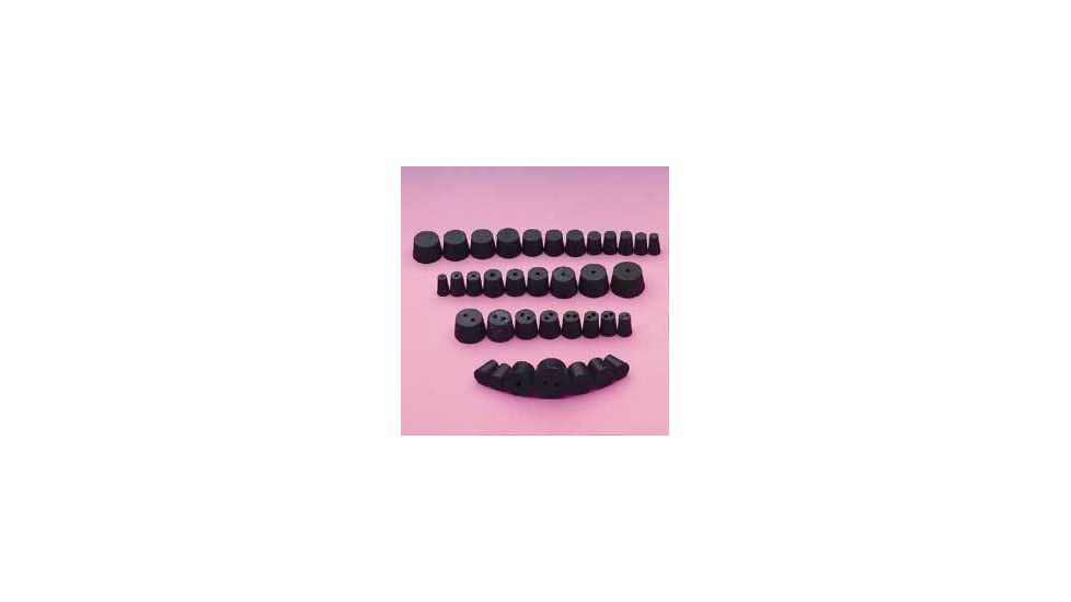 Plasticoid Black Rubber Stopper Assortment ASSM299VWR Vwr Stopper Assort 00-8 2LB/PK