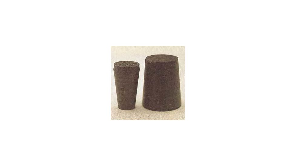 Plasticoid Black Rubber Stoppers, Solid 6.5M290