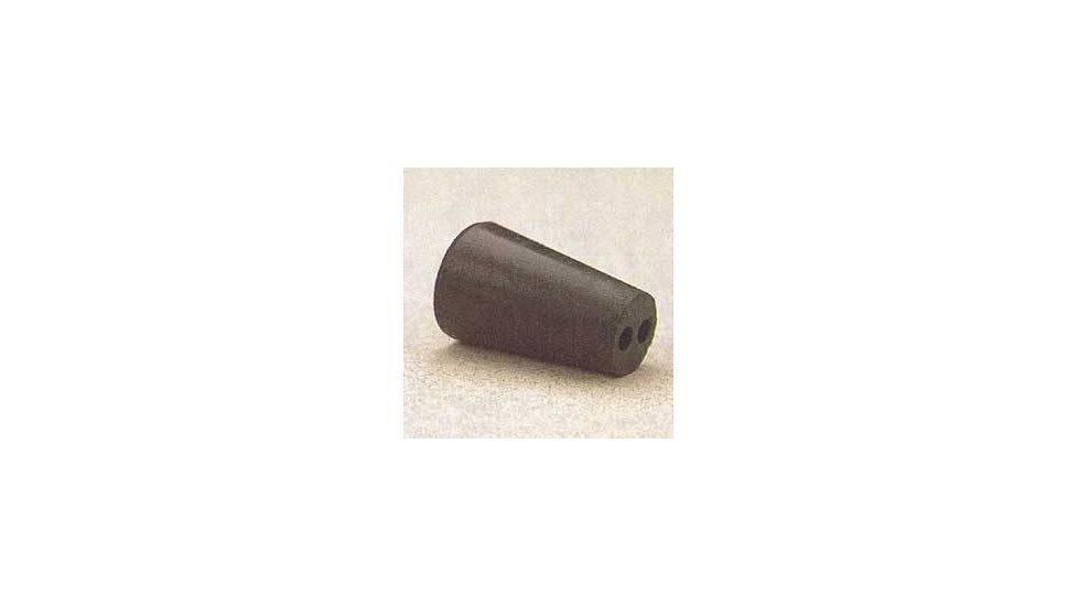 Plasticoid Black Rubber Stoppers, Two-Hole 8.5M292