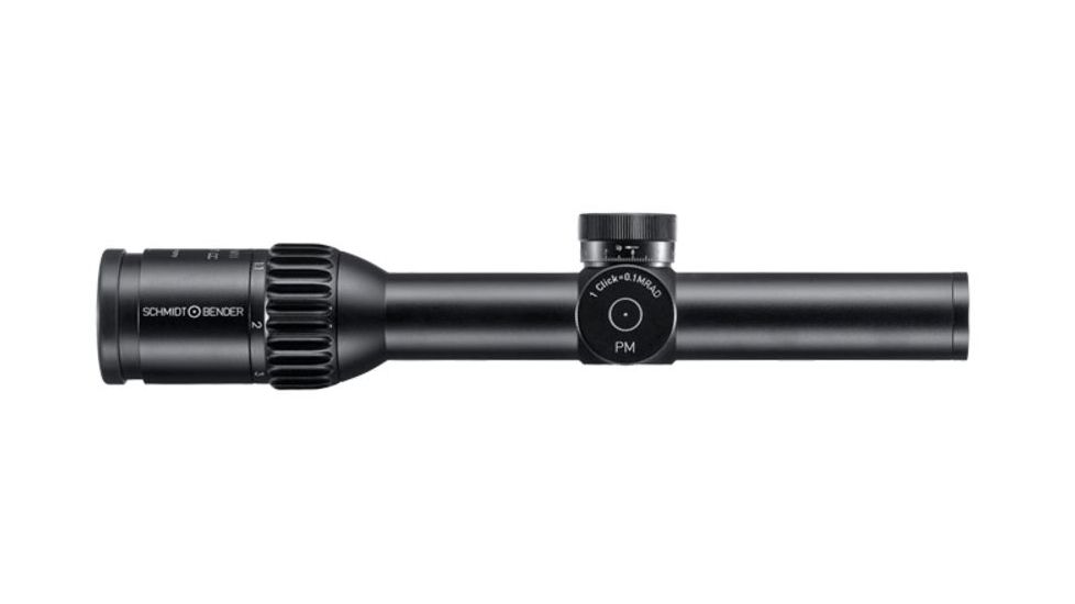 Schmidt Bender PMII Short Dot, Rifle Scope, 30mm tube, 1-8x24mm, CQB cm cw, CC 2nd Focal, Black 682-811-918-B6-B2