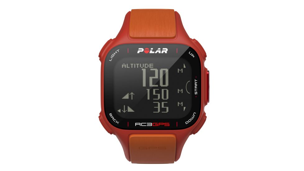 Polar RC3 GPS Heart Rate Monitor Sports Watch, Red/Orange 5000512