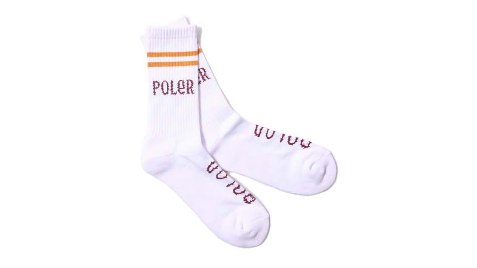Poler Furry Font Skate Socks, Wine, One Size, 55200240-Wine-O/S
