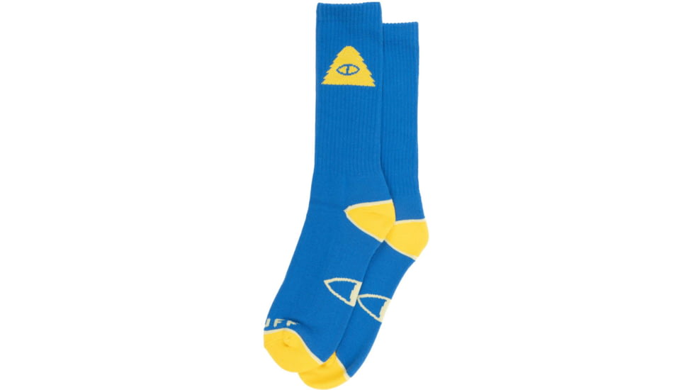 Poler Icon Socks, Azul/Lemon, One Size, 214ACUSK01-Azul/Lemon-O/S