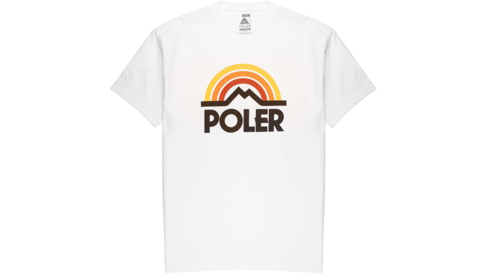 Poler Mountain Rainbow T-Shirt, 2XL, White, 213APM2011-White-XXL