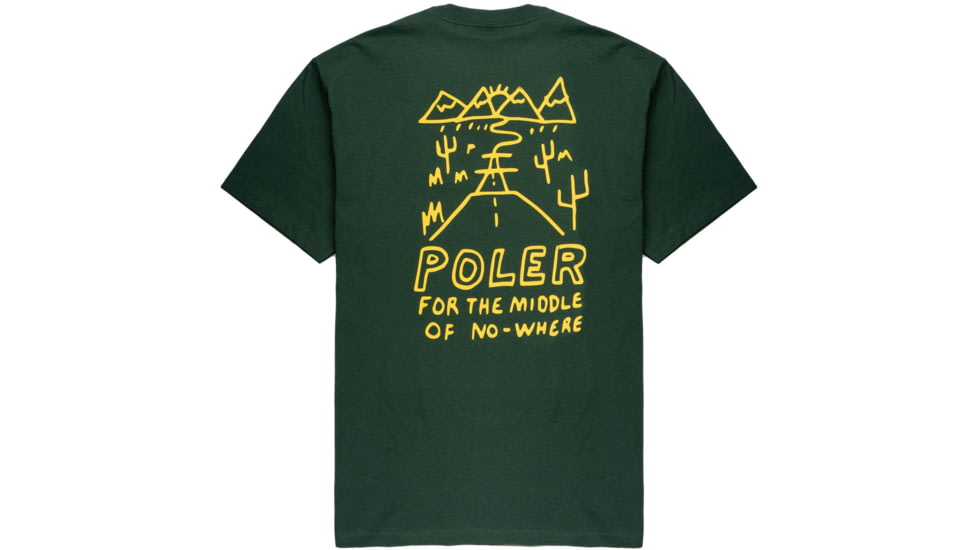 Poler Nowhere T-Shirt, Large, Forest Green, 213APM2006-Forest Green-L