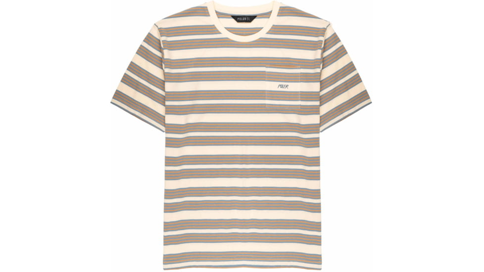 Poler Rufus Knit T-Shirt, 2XL, Cream/Blue, 212APM3501-Cream/Blue-XXL