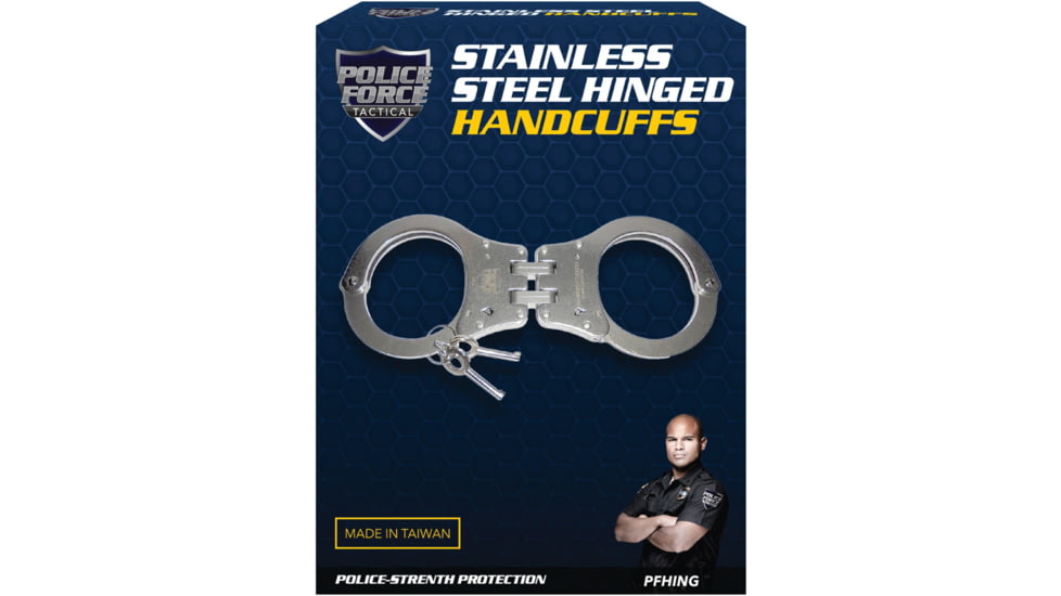 Police Force Tactical Stainless Hinged NIJ Handcuff