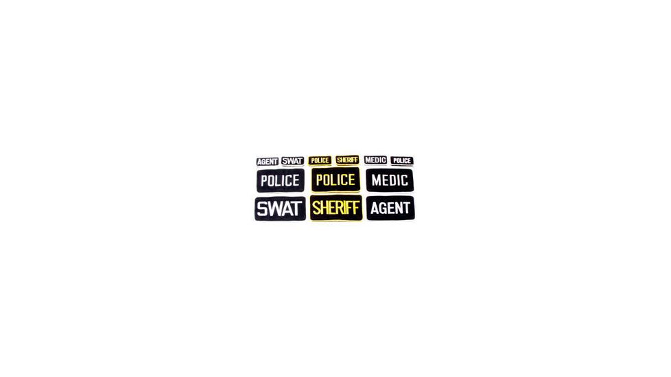 BlackHawk Police Patch W/Velcro 2 X 4 (10900014) Black/Gold